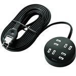 エレコム シャッタータップ flecc orbe (2ピン 4個口) ブラック T-FLC02-2450BK