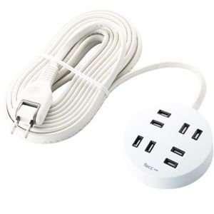 エレコム シャッタータップ flecc orbe (2ピン 4個口) ホワイト T-FLC02-2450WH