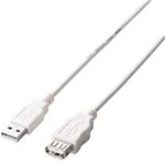 エレコム ゲーム用USB延長ケーブル (Aオス-Aメス) 1.5m ホワイト U2C-GME15WH