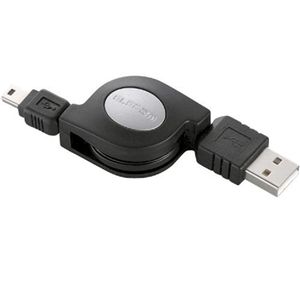 エレコム ゲーム用USB巻き取りケーブル(A-miniB) 0.8m ブラック U2C-GMRLM08BK