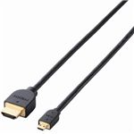 エレコム イーサネット対応HDMI-Microケーブル(A-D)/1.0m DH-HD14EU10BK