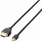 エレコム イーサネット対応HDMI-Microケーブル(A-D)/2.0m DH-HD14EU20BK