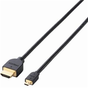 エレコム イーサネット対応HDMI-Microケーブル(A-D)/3.0m DH-HD14EU30BK