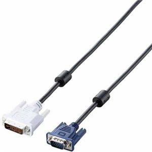 エレコム DVIケーブル アナログ接続用 1.5m/DVI-I29pinオス-D-Sub15pin(ミニ)オス CAC-DVA15BK