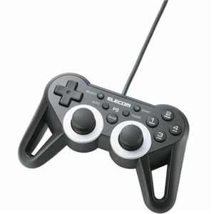 エレコム USBゲームパッド/PS3ゲーム用/12ボタン/振動/連射/高耐久/ブラック JC-GMU3312SPBK