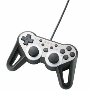 エレコム USBゲームパッド/PS3ゲーム用/12ボタン/振動/連射/高耐久/シルバー JC-GMU3312SPSVD