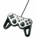 エレコム USBゲームパッド/12ボタン/振動/連射/高耐久/シルバー JC-U3312SSVD