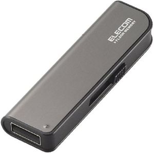 エレコム USBメモリ 8GB/暗号化セキュリティ/Windows ReadyBoost対応/スライド式(ブラック) MF-ENU208GBK