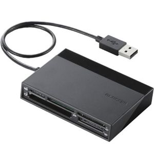 エレコム メモリリーダライタ/USBハブ付/SD+MS+CF+XD/ブラック MR-C24BK