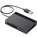 エレコム メモリリーダライタ/USBハブ付/SD+MS+CF+XD/ブラック MR-C24BK