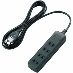 エレコム タップ/ゲーム用/4個口/2.5m/雷ガード/ブラック T-GMK01-2425BK