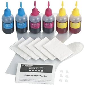 エレコム キヤノン用 詰め替えインク(3色セット) THC-7CSET8N