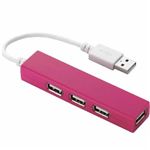 エレコム USBHUB2.0/カラフル/バスパワー/4ポート/9cm/ピンク U2H-SS4BPN