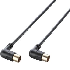 エレコム アンテナケーブル/極細/L-L型/10m/ブラック DH-ATLL100BK