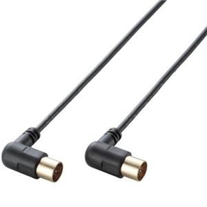 エレコム アンテナケーブル/極細/L-L型/1m/ブラック DH-ATLL10BK