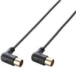 エレコム アンテナケーブル/極細/L-L型/1m/ブラック DH-ATLL10BK