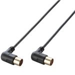 エレコム アンテナケーブル/極細/L-L型/3m/ブラック DH-ATLL30BK