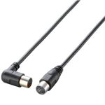 エレコム アンテナケーブル/極細/L-S型/10m/ブラック DH-ATLS100BK