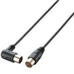 エレコム アンテナケーブル/極細/L-S型/3m/ブラック DH-ATLS30BK