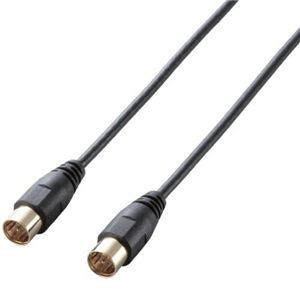 エレコム アンテナケーブル/極細/S-S型/10m/ブラック DH-ATSS100BK