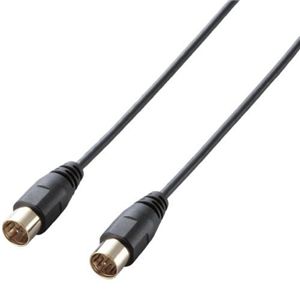 エレコム アンテナケーブル/極細/S-S型/1m/ブラック DH-ATSS10BK