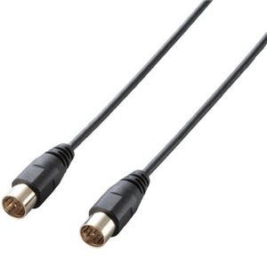 エレコム アンテナケーブル/極細/S-S型/2m/ブラック DH-ATSS20BK