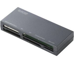 エレコム メモリリーダライタ/ケーブル収納/SD+MS+CF+XD対応/ブラック MR-K008BK