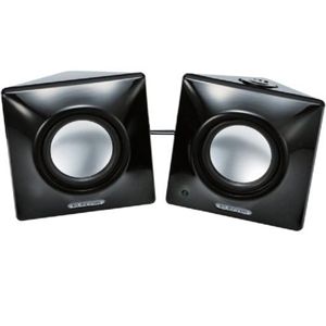 エレコム Bevel shaped PCスピーカー/6W/2ch/ブラック MS-P03ABK