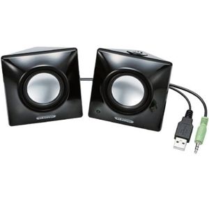 エレコム Bevel shaped USBスピーカー/2W/2ch/ブラック MS-P03UBK