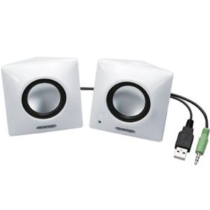 エレコム Bevel shaped USBスピーカー/2W/2ch/ホワイト MS-P03UWH