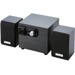 エレコム 木のスピーカー/12W/2.1ch/ブラック MS-W02WBK