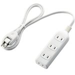 エレコム スイングプラグタップ/4口/1m/ホワイト T-S01-2410WH