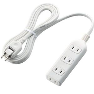 エレコム スイングプラグタップ/4口/3m/ホワイト T-S01-2430WH