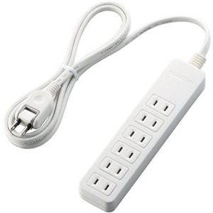 エレコム スイングプラグタップ/6口/2m/ホワイト T-S01-2620WH