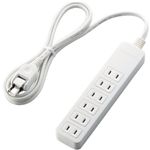 エレコム スイングプラグタップ/6口/2m/ホワイト T-S01-2620WH
