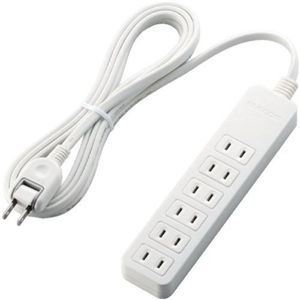 エレコム スイングプラグタップ/6口/3m/ホワイト T-S01-2630WH