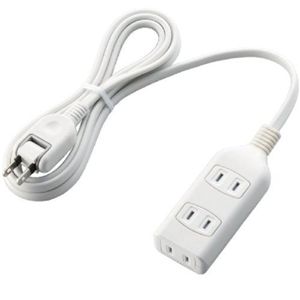 エレコム シャッタータップ/3口/2m/ホワイト T-ST01-22320WH