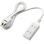 エレコム シャッタータップ/3口/2m/ホワイト T-ST01-22320WH