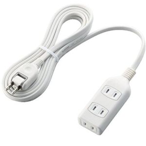 エレコム シャッタータップ/3口/3m/ホワイト T-ST01-22330WH