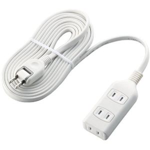 エレコム シャッタータップ/3口/5m/ホワイト T-ST01-22350WH
