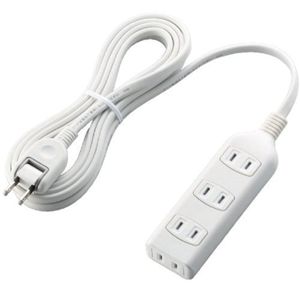 エレコム シャッタータップ/4口/3m/ホワイト T-ST01-22430WH