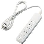 エレコム シャッタータップ/6口/2m/ホワイト T-ST01-22620WH