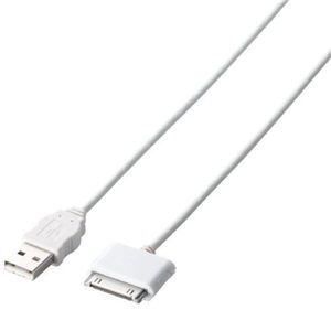 エレコム iPad/iPhone/iPod用 充電・データ転送ケーブル/0.3m(ホワイト) USB-UAD03WH