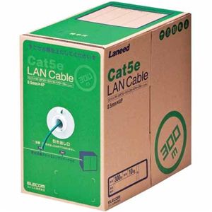 エレコム RoHS対応LANケーブル/CAT5E/300m/ダークグリーン/簡易パッケージ LD-CT/DG300/RS