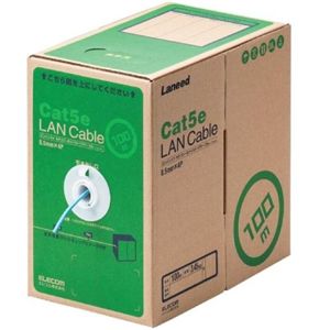 エレコム RoHS対応LANケーブル/CAT5E/100m/ライトブルー/簡易パッケージ LD-CT/LB100/RS