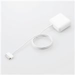 エレコム iPad 2010/AC充電器/DOCKケーブル/ホワイト AVA-PA10ACDWH