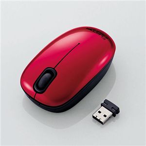 エレコム USBマウス/D18シリーズ/光学式/3ボタン/2.4Ghz/レッド M-D23DRRD
