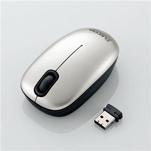 エレコム USBマウス/D18シリーズ/光学式/3ボタン/2.4Ghz/シルバー M-D23DRSV