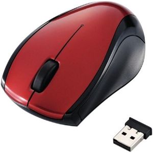 エレコム USBマウス/D19シリーズ/レーザー式/3ボタン/2.4Ghz/レッド M-D19DLRD