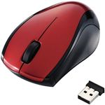 エレコム USBマウス/D19シリーズ/レーザー式/3ボタン/2.4Ghz/レッド M-D19DLRD